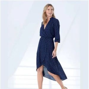 Laundry by Shelli Segal. Hi low navy blue with gold specs dress. 16